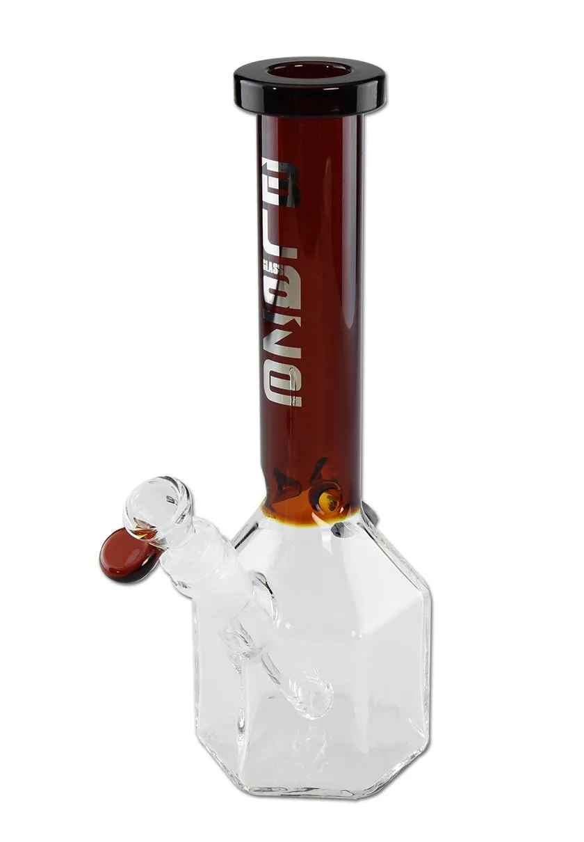 BLAZE GLASS Parafernalia Chump Ice Bong amber con diffusore