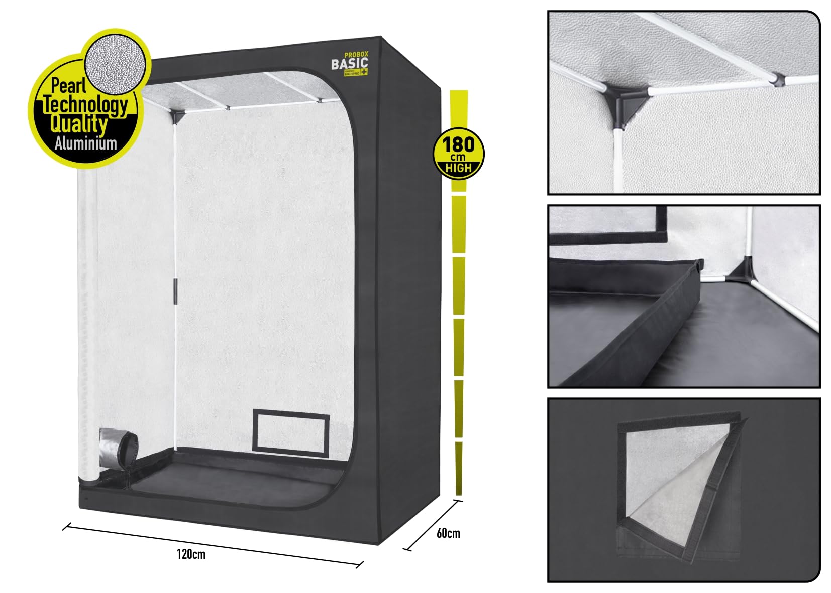 Garden HighPro PROBOX GROW TENTS GROWKIT 120L kit coltivazione 120x60x180 cm completo