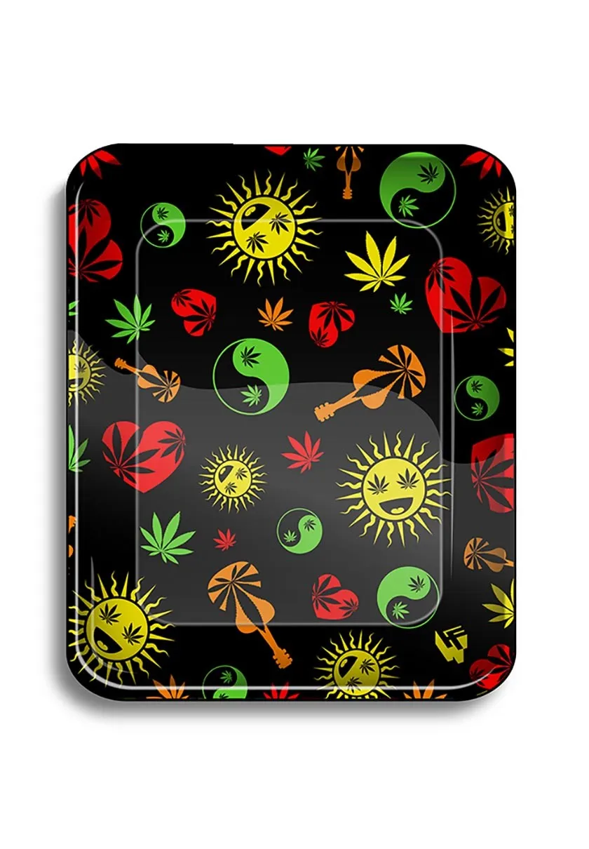 Plantadiscount Parafernalia Rolling Tray Weed Shapes big vassoio metallico