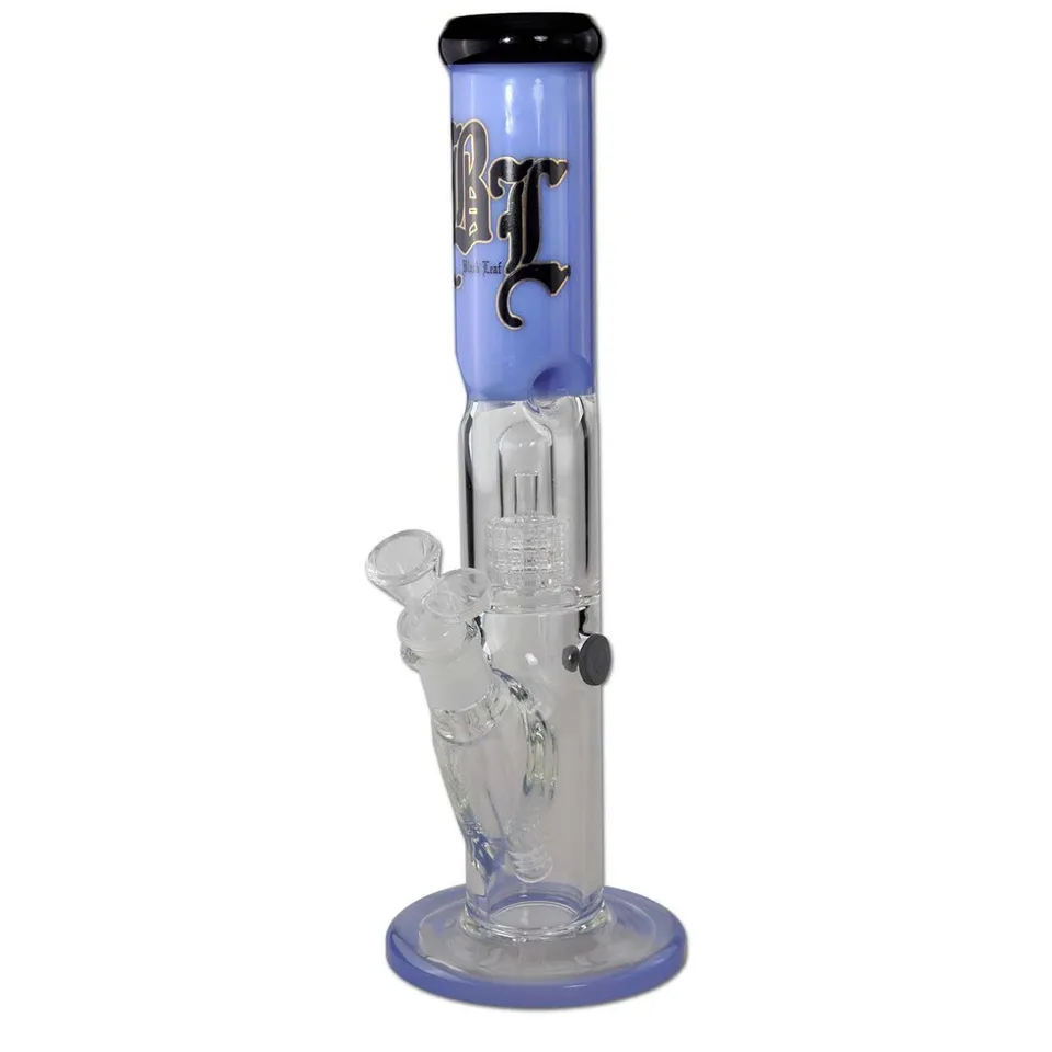Black Leaf Parafernalia Blue Hour2 Ice Bong Drum Perc bong in vetro 5 mm
