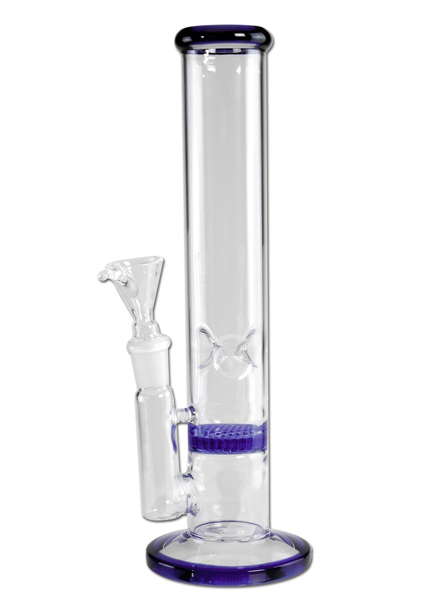 Ice Bong HoneyComb bong blu con camera per ghiaccio