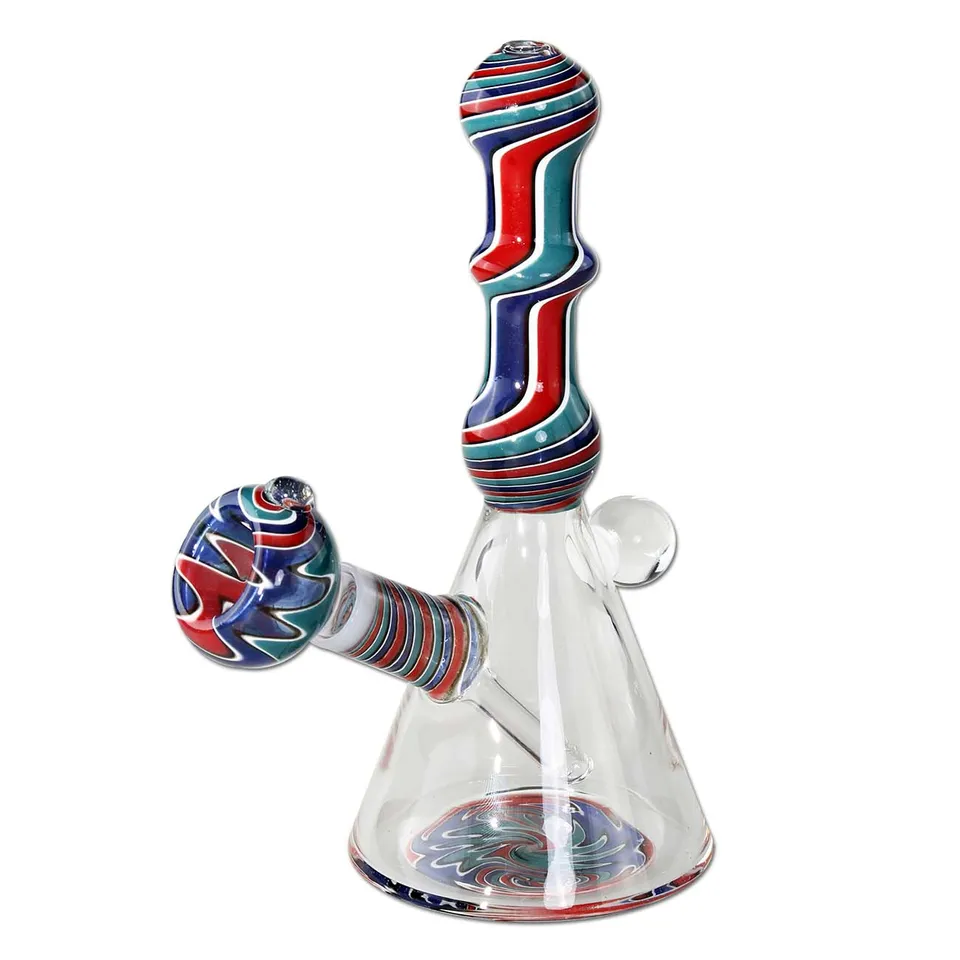 Plantadiscount Parafernalia Mini Bong with Slit Diffuser bong Blu Rasta