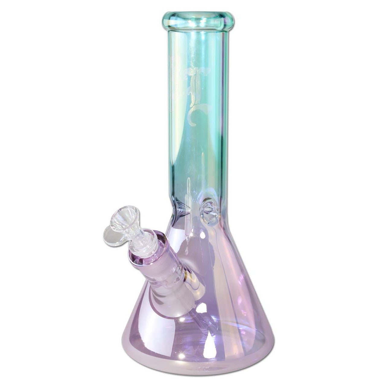 Black Leaf Beakerbong Arcobaleno di ghiaccio bong in vetro