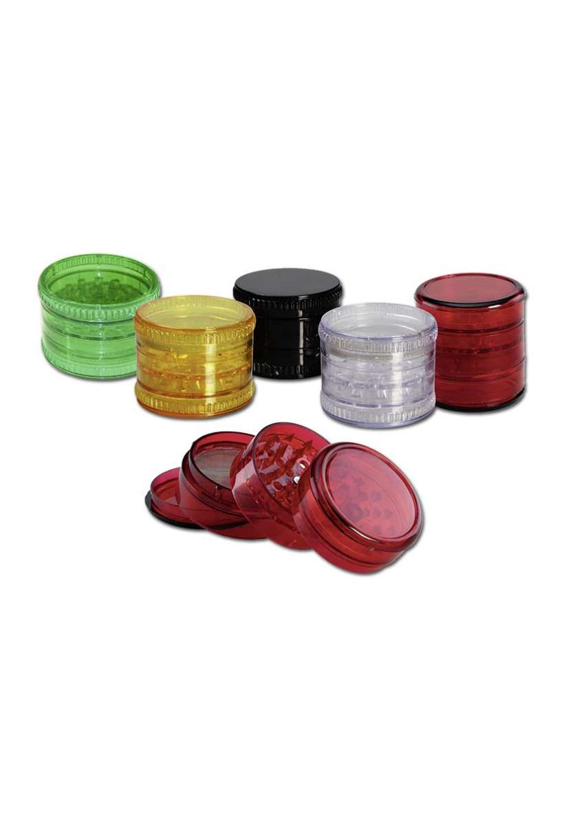 Plantadiscount Parafernalia grinder acrilico con magnete 5 parti, colori assortiti