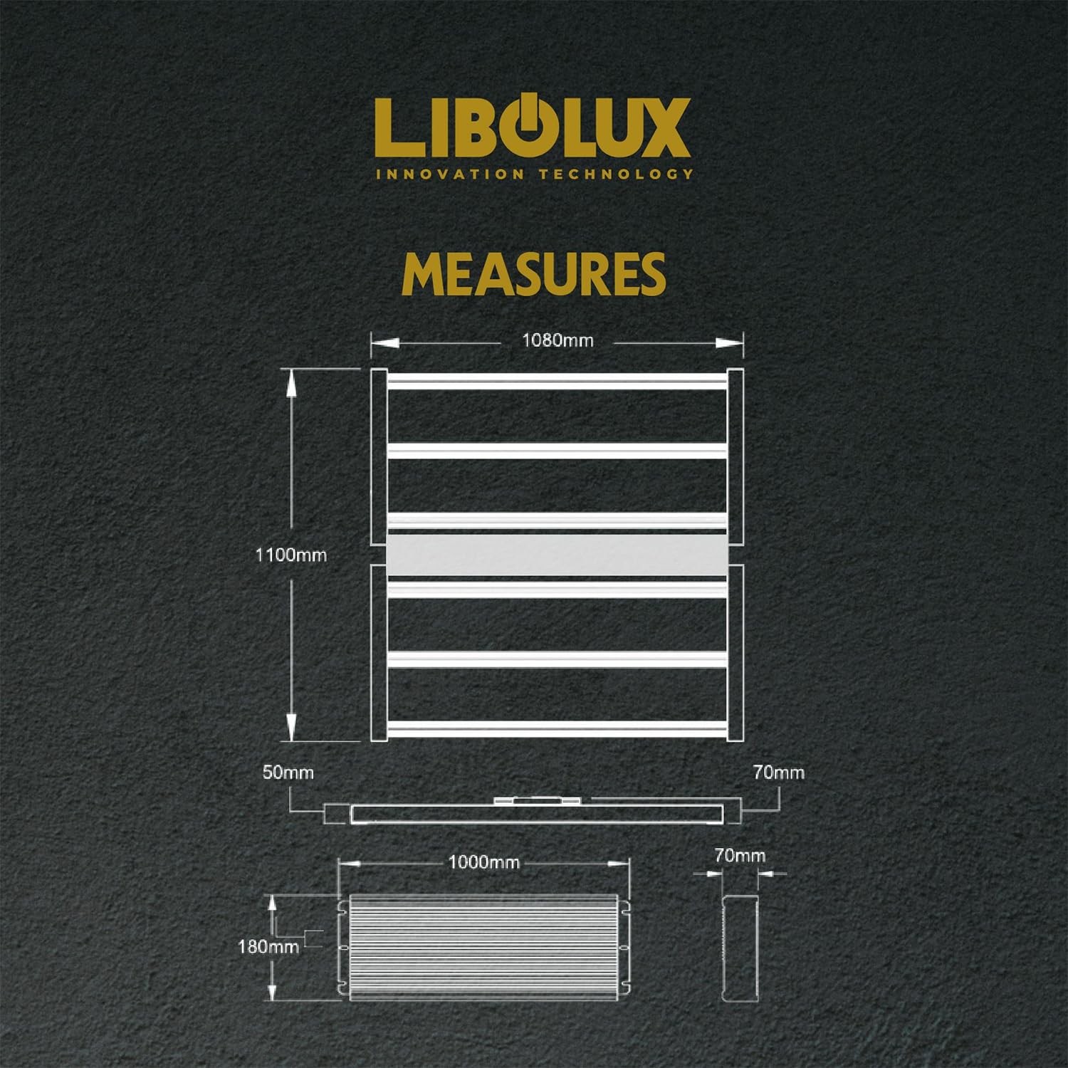 Lucius Digital Lighting Blue Label 630W lampada LED UV IR dimmerabile