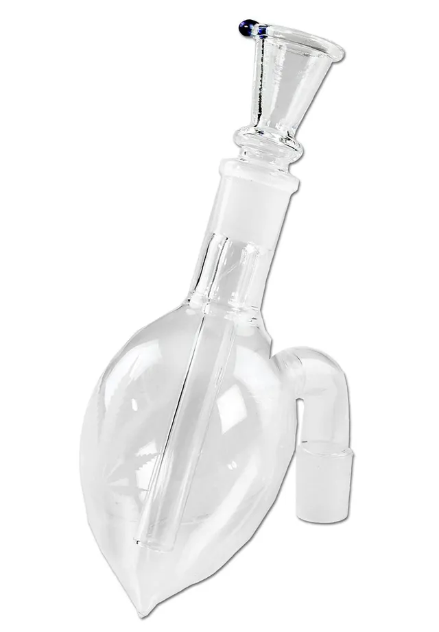 Plantadiscount Parafernalia Black Leaf Precooler precooler per bong in vetro sabbiato
