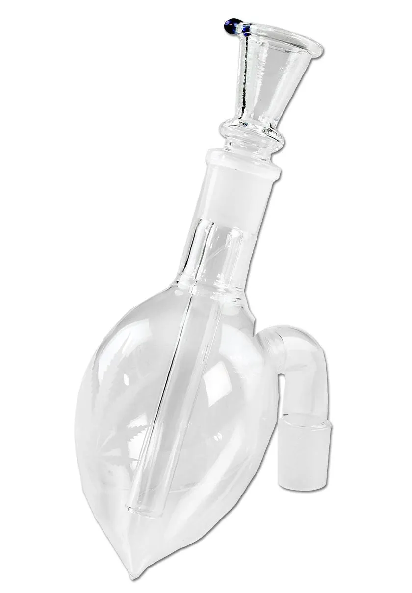 Plantadiscount Parafernalia Black Leaf Precooler precooler per bong in vetro sabbiato