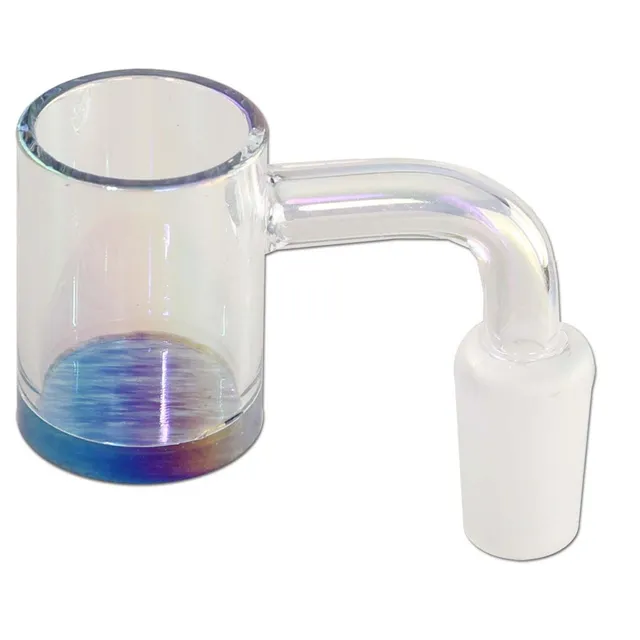 Black Leaf Quartz Banger banger in quarzo effetto arcobaleno trasparente