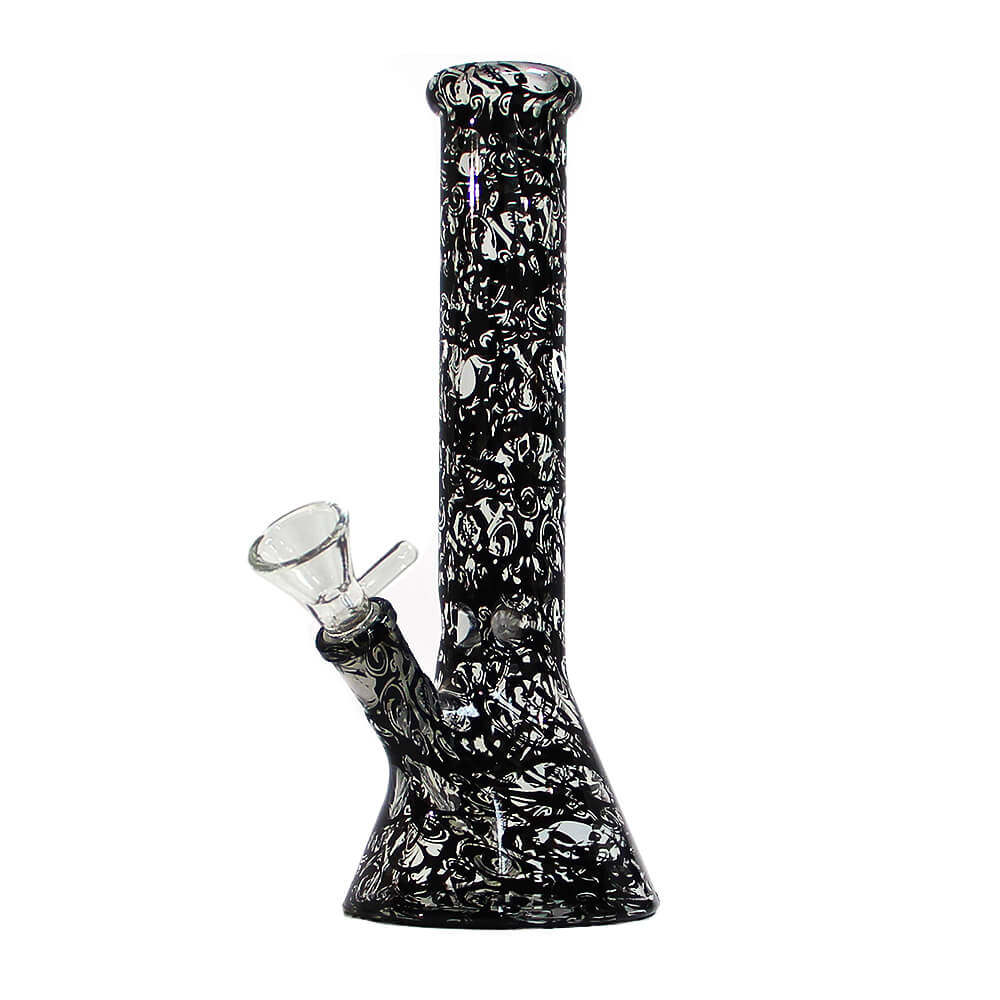 Plantadiscount Parafernalia Dark Skulls Glass Bong 26cm 5078 bong 26 cm