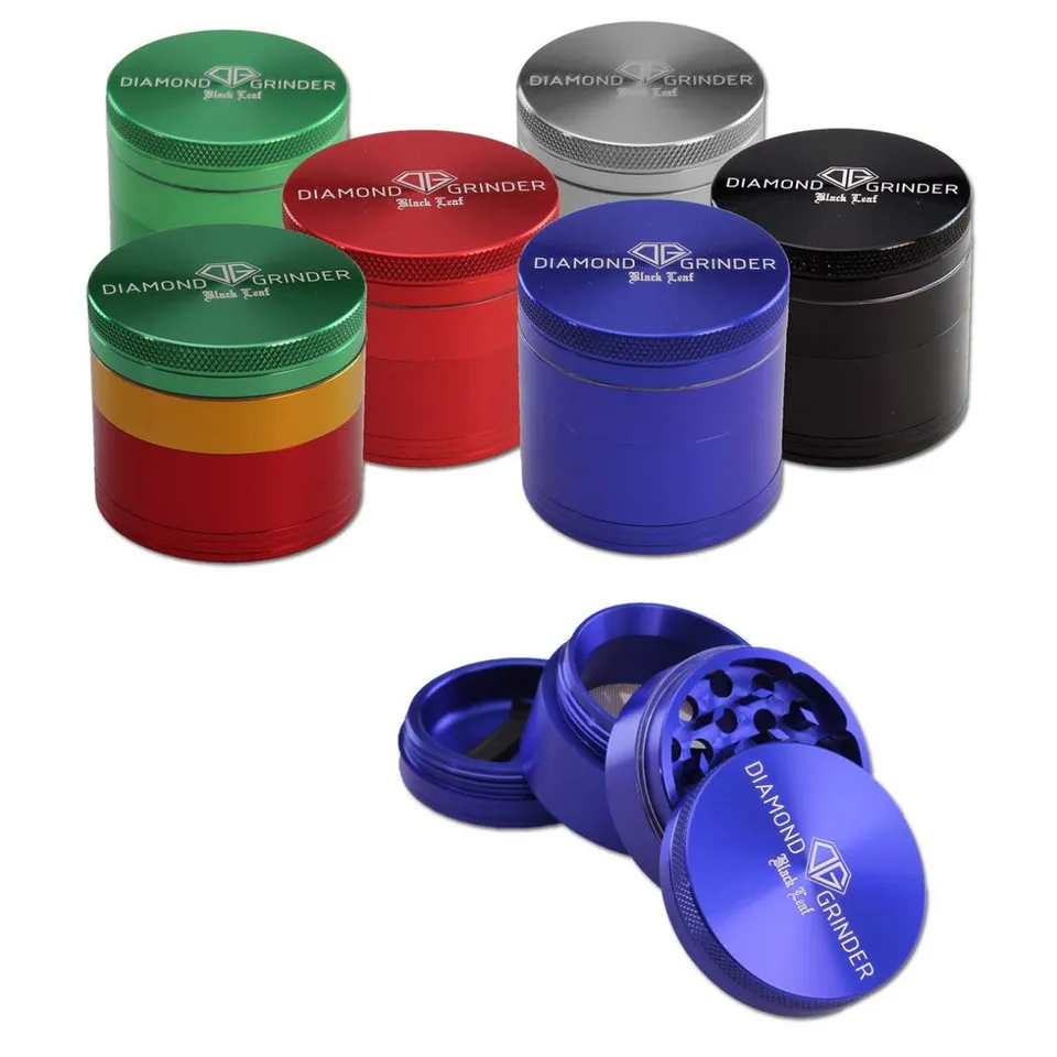 Black Leaf Parafernalia Diamond Grinder 4-part Aircraft Aluminium