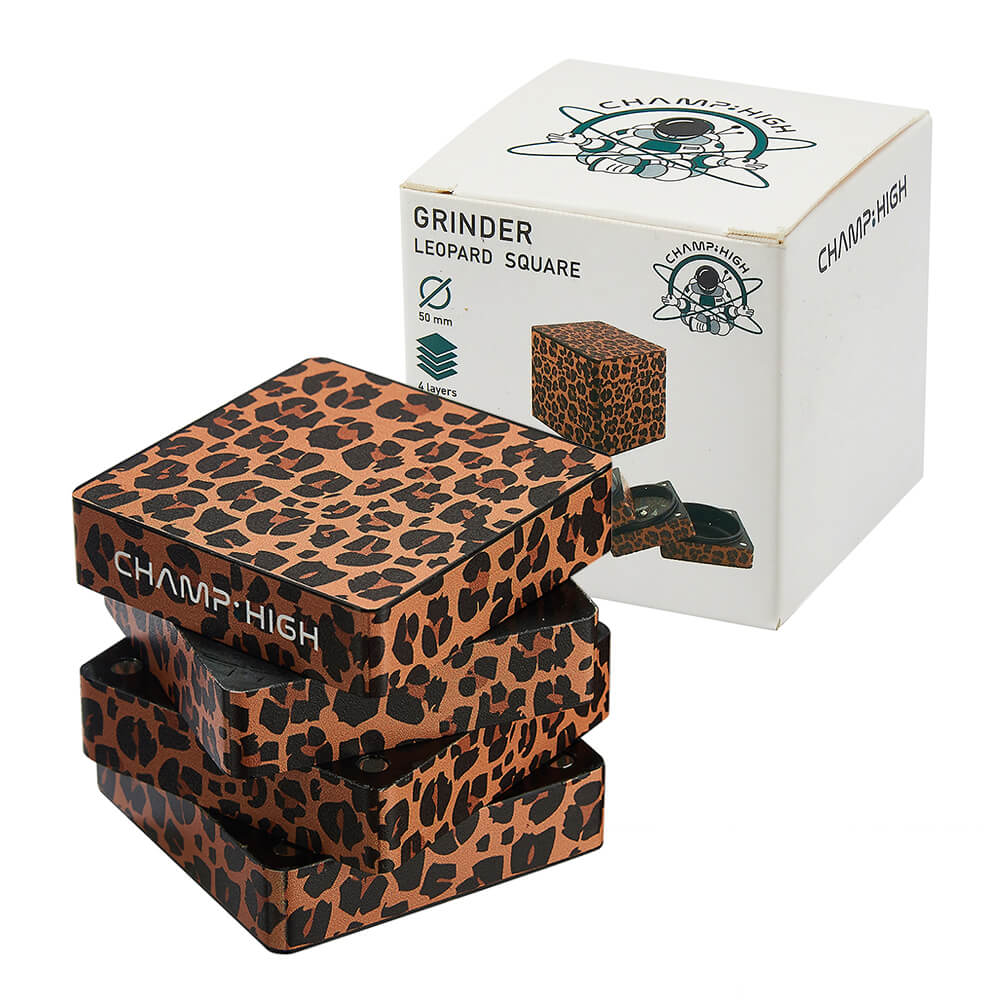 Champ High Parafernalia Champ High Grinder in Metallo 50mm – 4 Parti grinder Leopardo Marmo Zebra