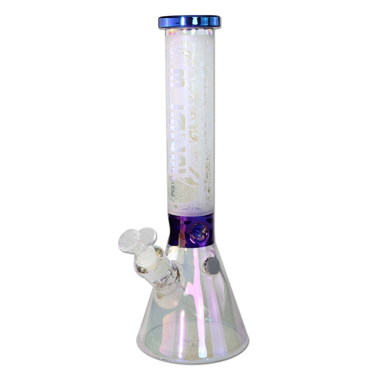 Blaze Glass Cleo Beaker bong Ice in vetro iridescente 7 mm