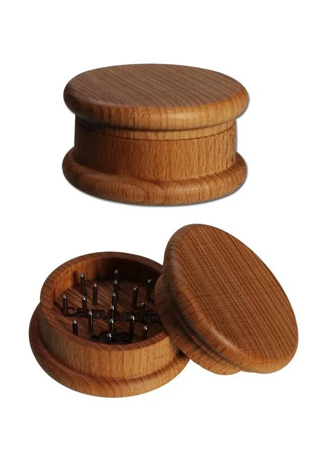 CANAMIX Parafernalia Grinder Beechwood Stainless Steel Pins grinder in faggio