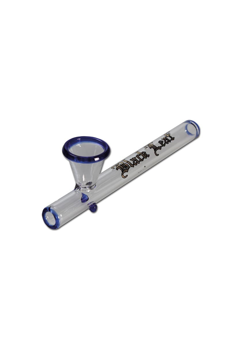 Black Leaf Shotgun pipe in vetro blu