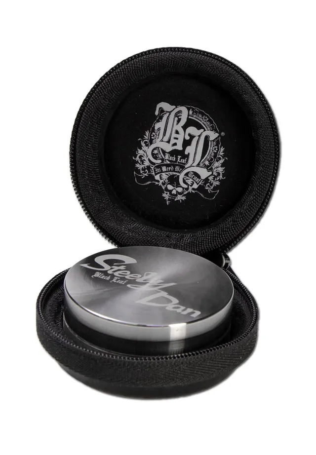 Black Leaf Steely Dan grinder 2 parti in acciaio inox