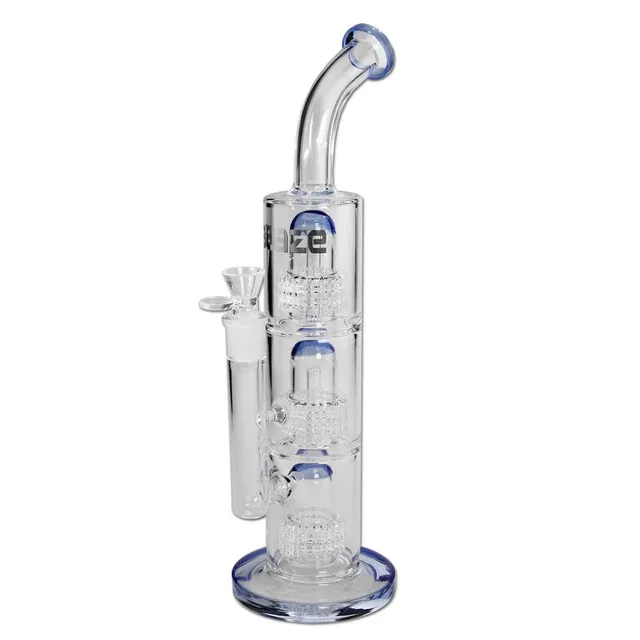 BLAZE GLASS Parafernalia Bong with 3x Drum Percolator bong 5 mm