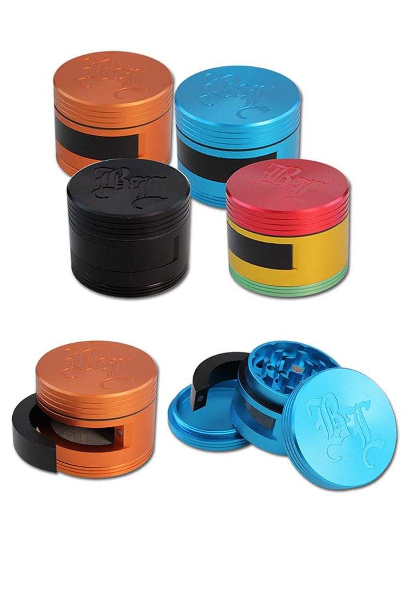 Black Leaf Parafernalia DOOOR grinder in alluminio a 3 parti