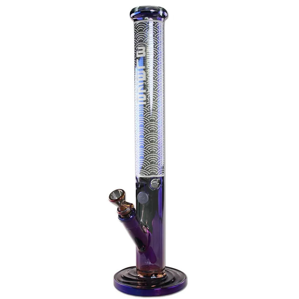 BLAZE Ice Bong Rainbow Effect bong blu lilla con camera ghiaccio
