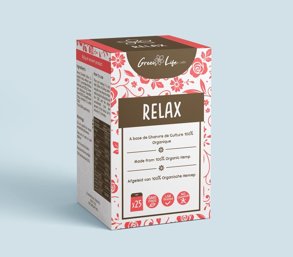 Green Life Alimenti Calm tisana alla canapa gusto Calm 25 bustine