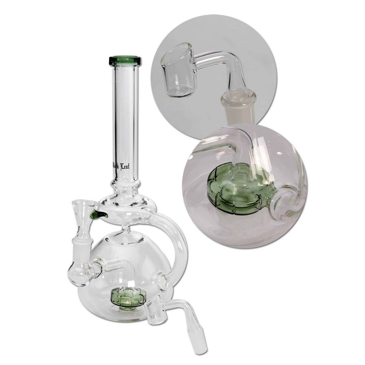 Black Leaf Parafernalia Recycle Bong Herbs and Oil bong per erbe e oli
