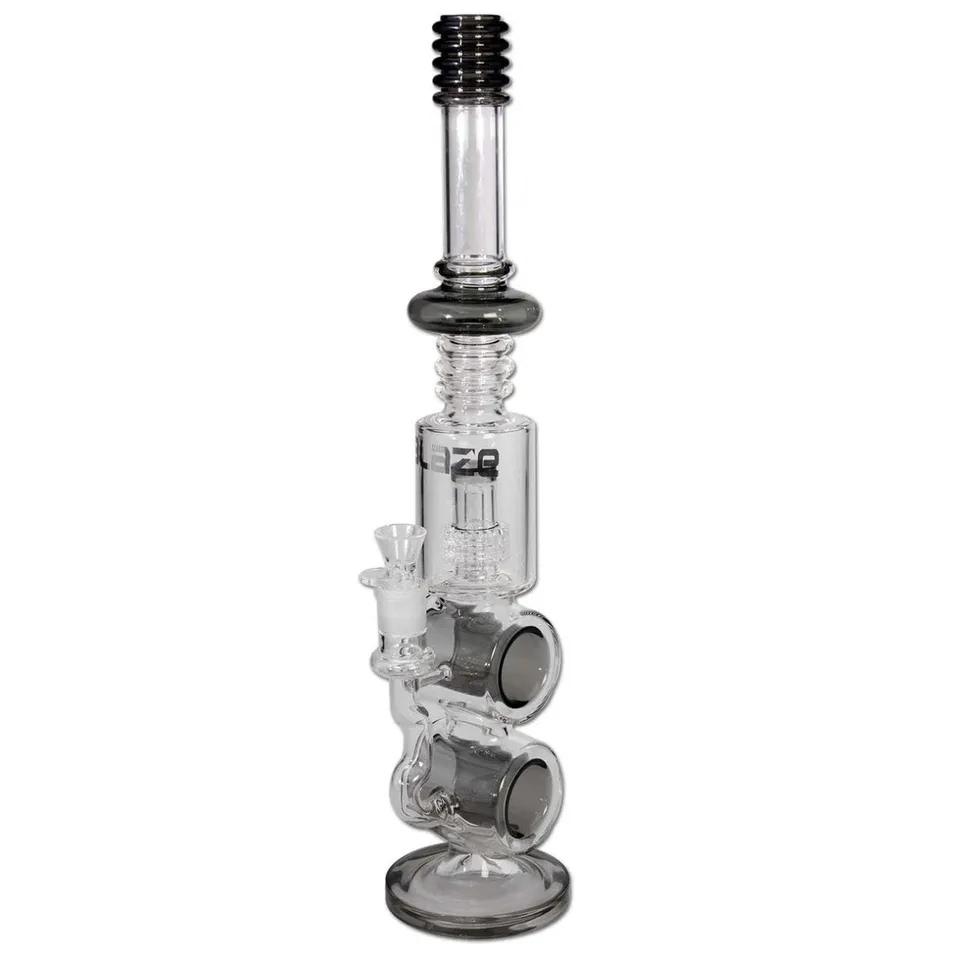 BLAZE GLASS Rachenkracher bong con percolatore a tamburo, vetro 5 mm