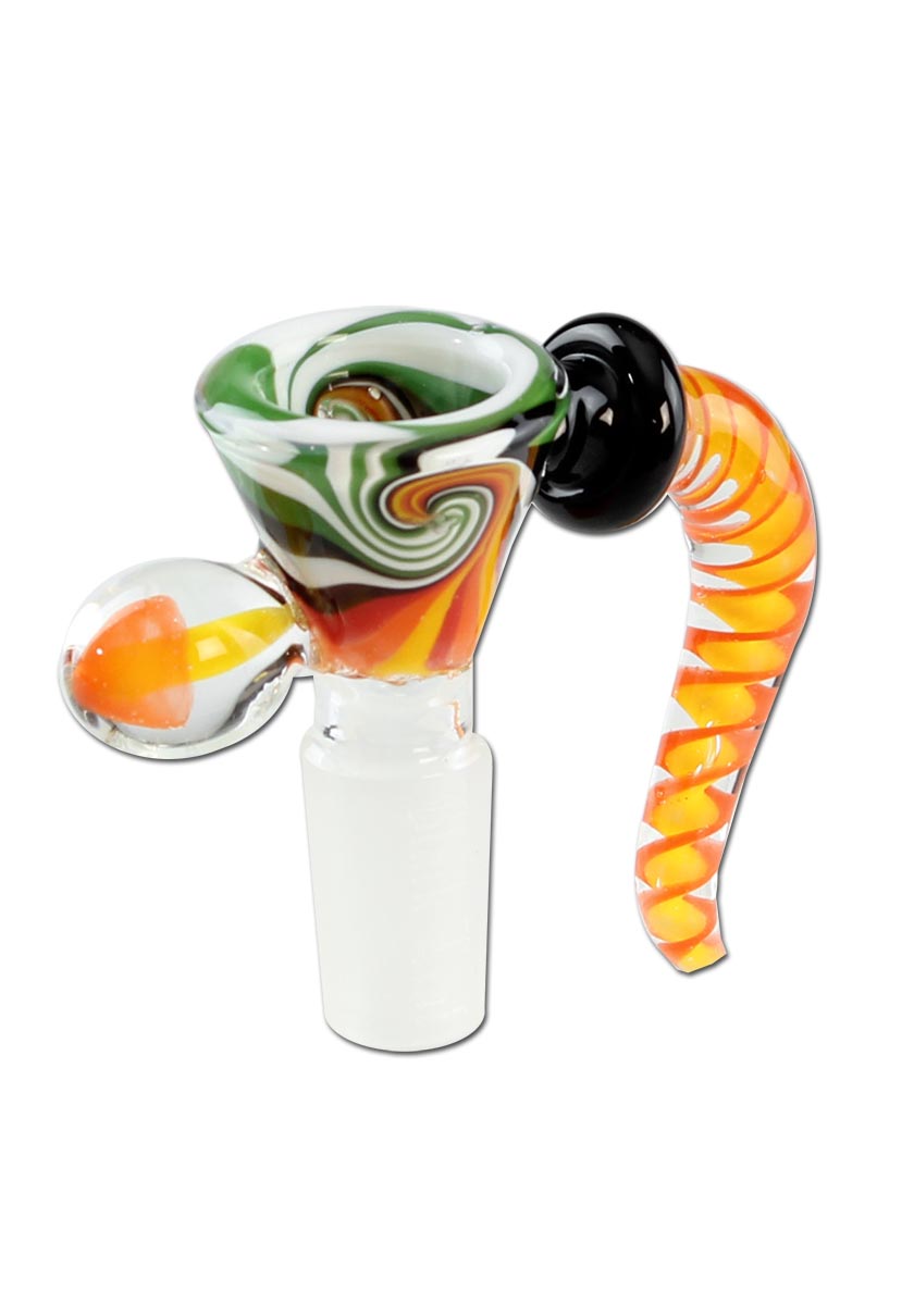 Black Leaf Parafernalia Black Leaf Glass Art Bowl Swirl braciere in vetro