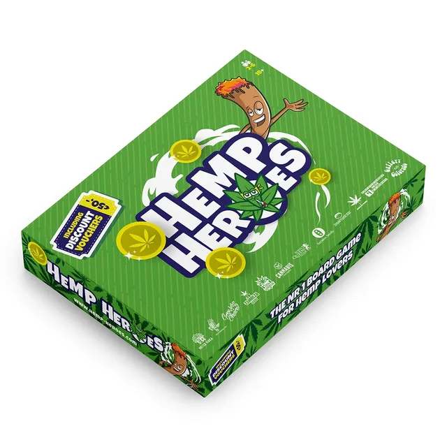 Hemp Heroes Parafernalia Cannabis Boardgame gioco da tavolo 2–6 giocatori