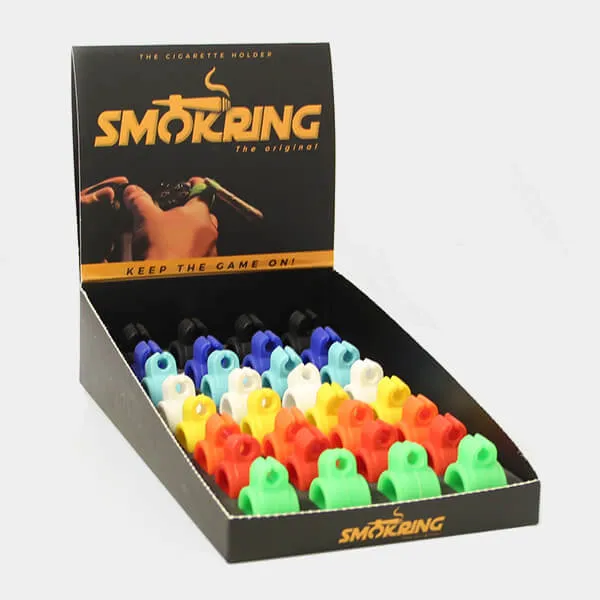 Smokring Parafernalia anello porta canna in silicone 32 pezzi