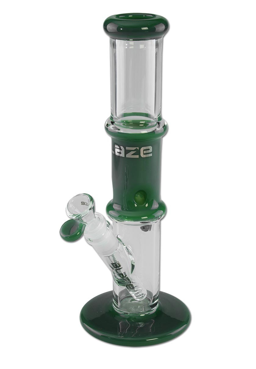 BLAZE GLASS Cylinder Bong Ice green bong verde con camera ghiaccio