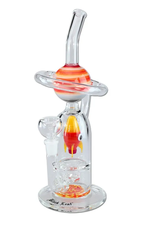 Black Leaf Ascent to Saturn Diffuser bong in vetro