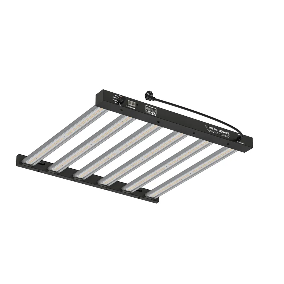 Ortoled Lineari serie ECO S Line HL 2,7 µmol/J 360W 60×60 cm lampada LED dimmerabile
