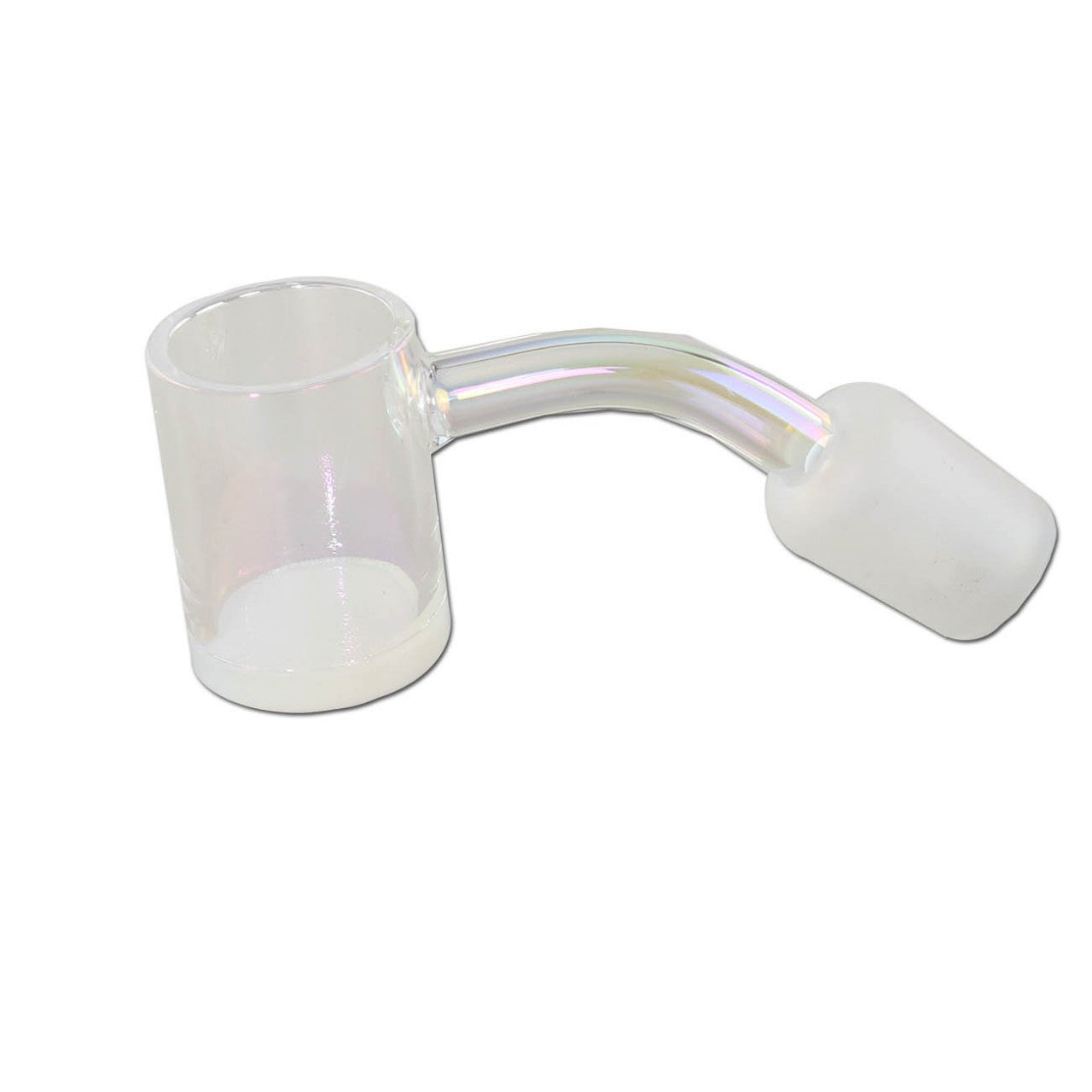 Black Leaf Parafernalia Quartz Banger with Rainbow Effect clear in quarzo