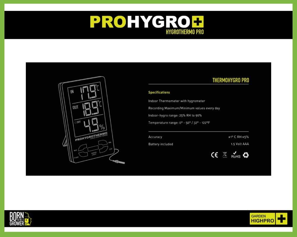 Garden HighPro Termoigrometro da interno LCD min e max