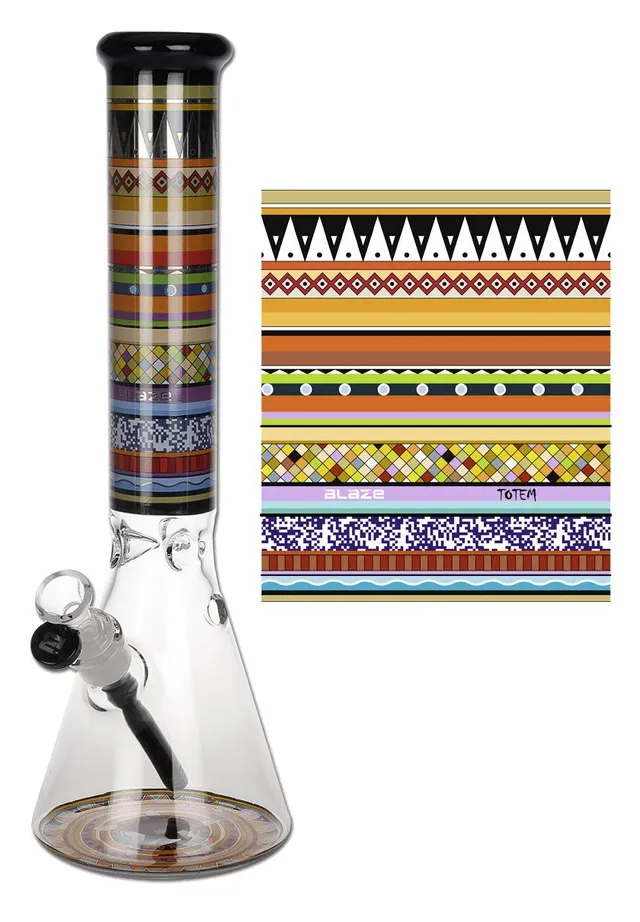 BLAZE GLASS Parafernalia Totem Flask Bong Ice bong 1 pezzo 5 mm