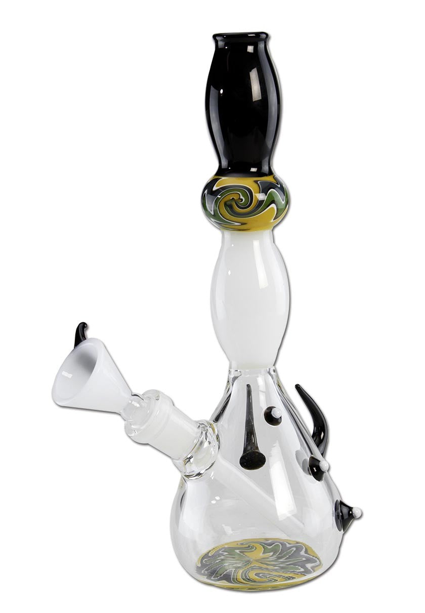 Plantadiscount Parafernalia Glass Bong with Horns bong giallo in borosilicato