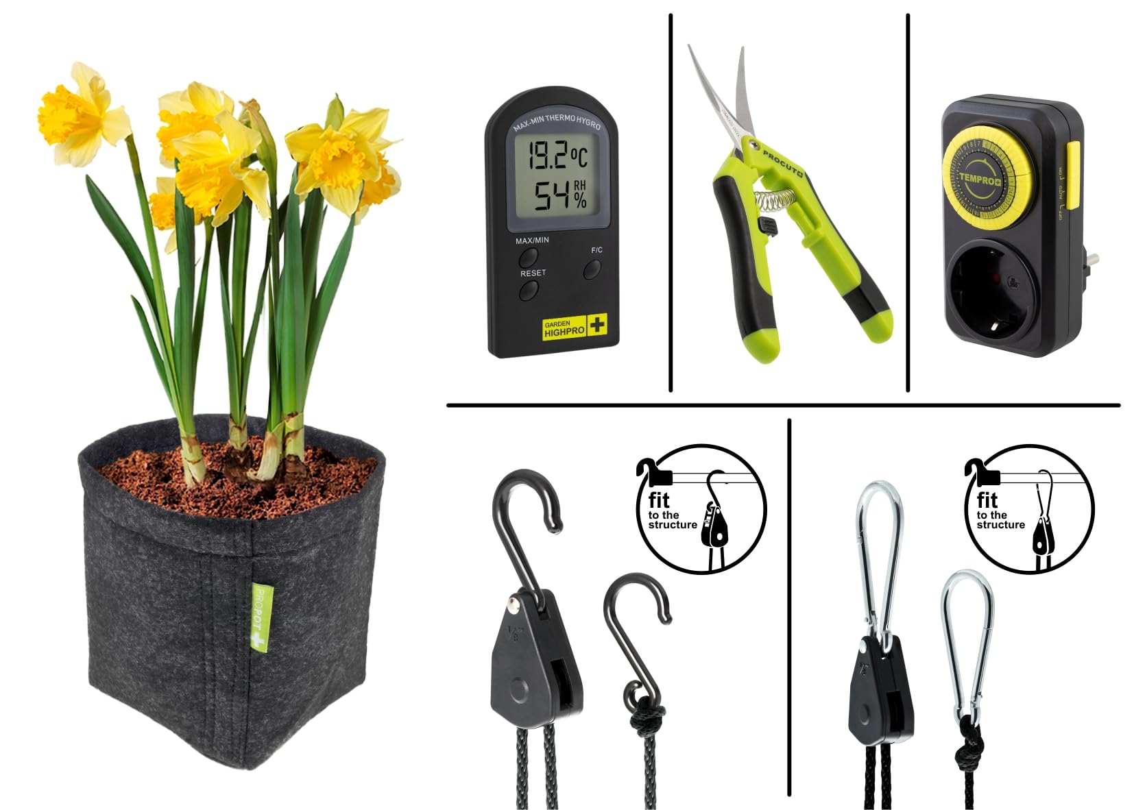 Garden HighPro GROWKIT 80H kit coltivazione indoor 80 x 80 cm LED 150W