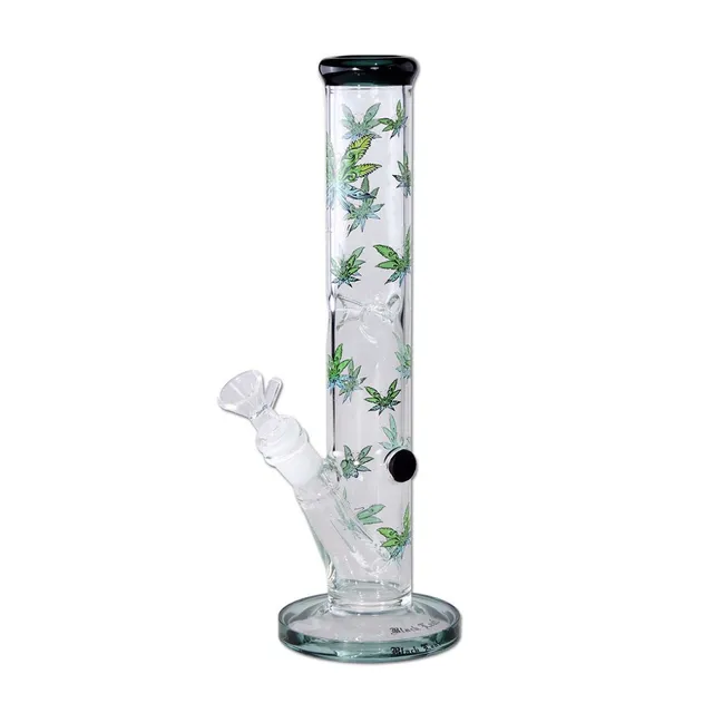 Black Leaf Parafernalia Leaffly Cylinder Bong Ice bong con camera del ghiaccio