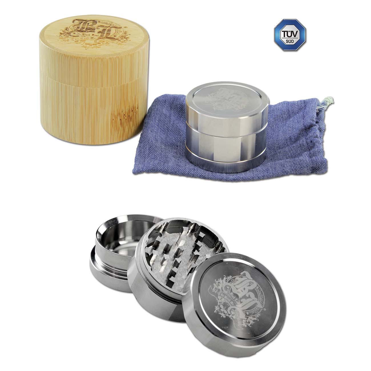 Black Leaf Parafernalia Wood/Al. Grinder 4-part beige grinder 49 mm