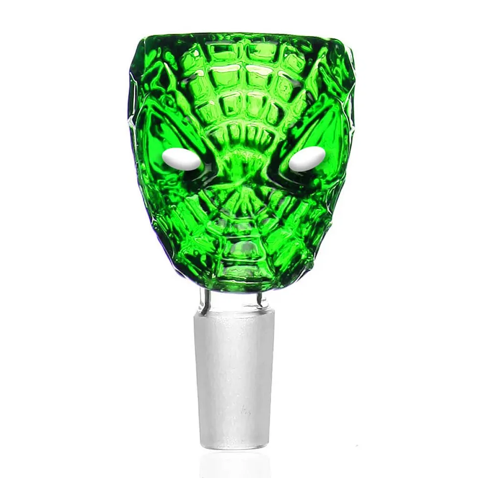 Plantadiscount Spider Face braciere in vetro verde 18 mm