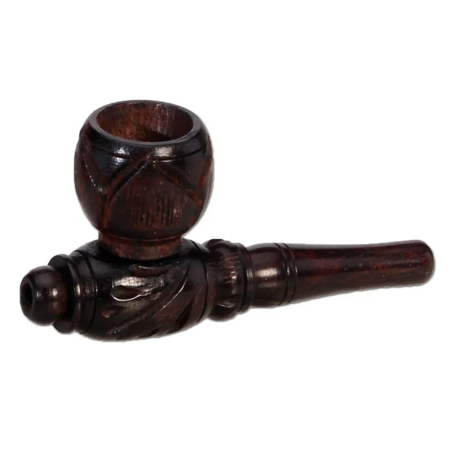 Plantadiscount Parafernalia Smoking Pipe carved light wood pipa in legno