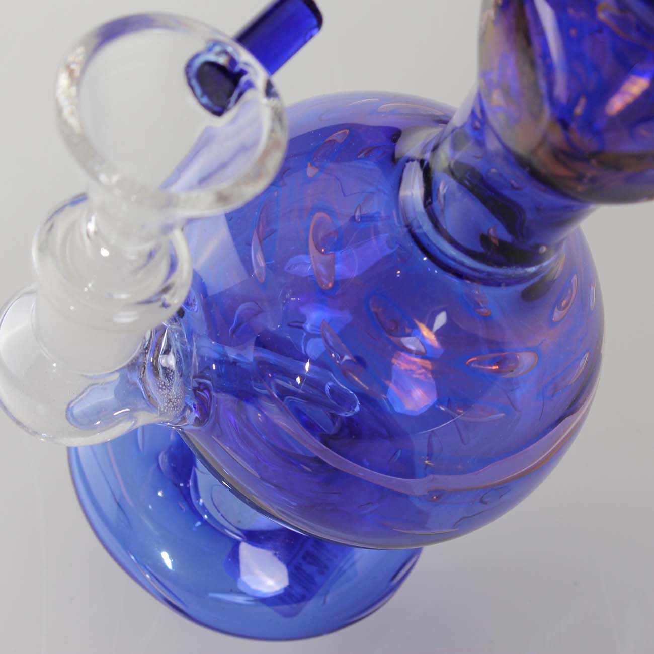 Plantadiscount Parafernalia Mini Glass Bong bong blu in borosilicato