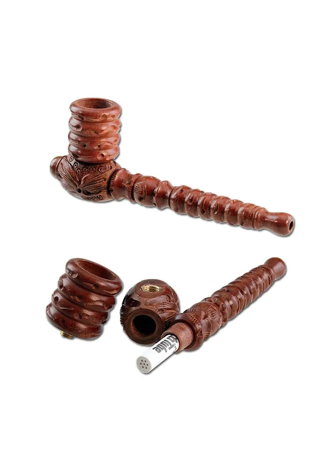 Parafernalia Wooden Pipe 3-part with Activated Charcoal Adapter pipa in legno