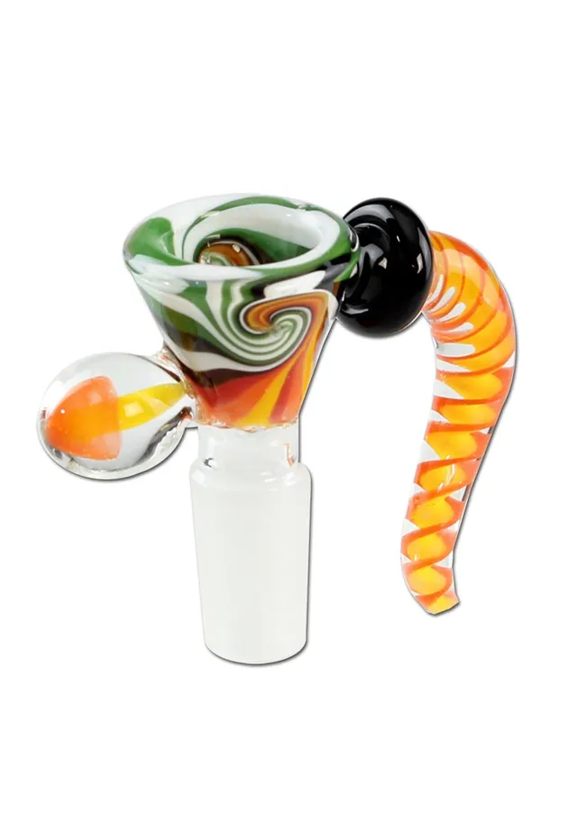 Black Leaf Parafernalia Black Leaf Glass Art Bowl Swirl braciere in vetro