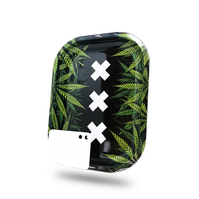 Best Buds Parafernalia Amsterdam XXX vassoio medio con grinder card