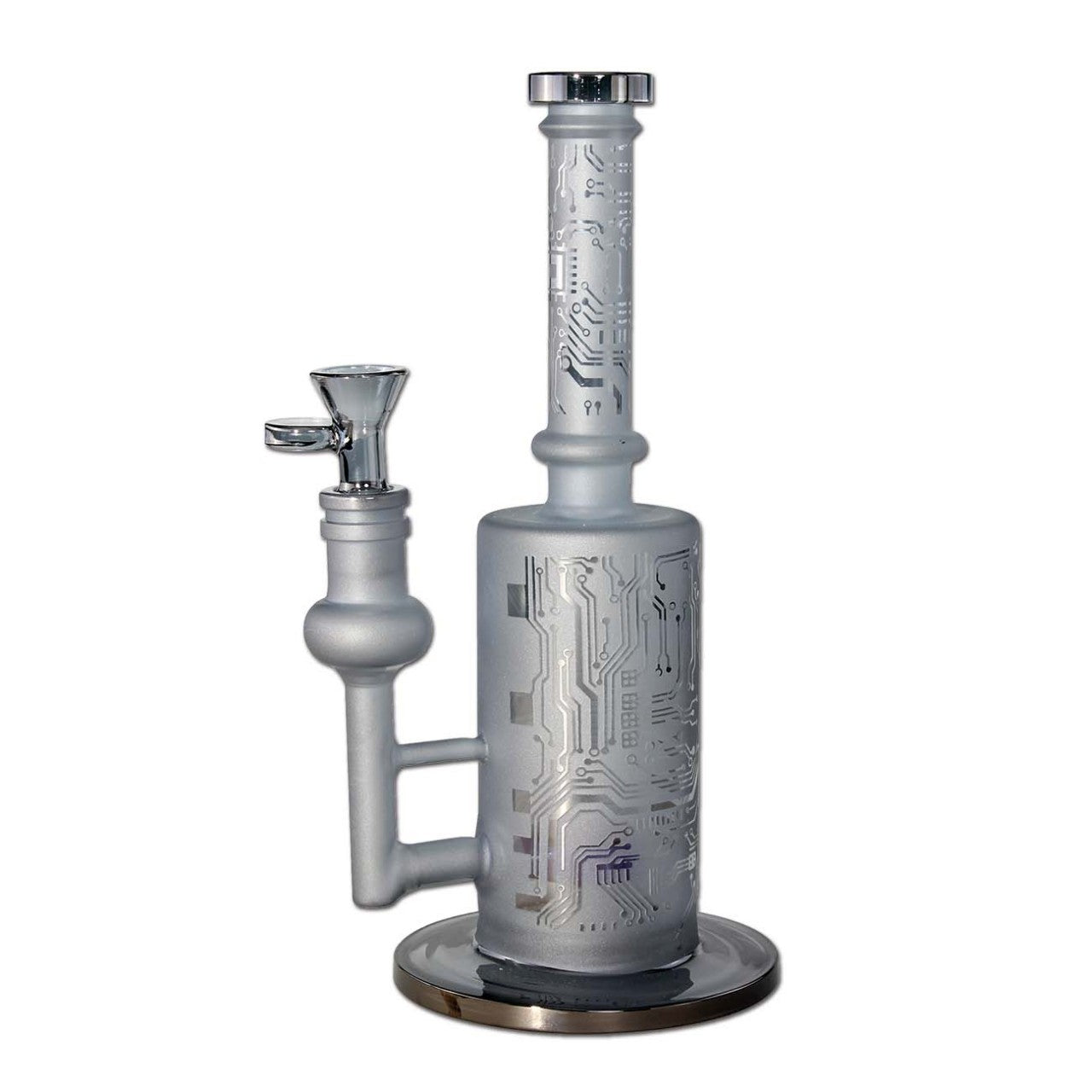 BLAZE GLASS Percolator Bong PCB sandblasted, bong grigia per erbe e dab