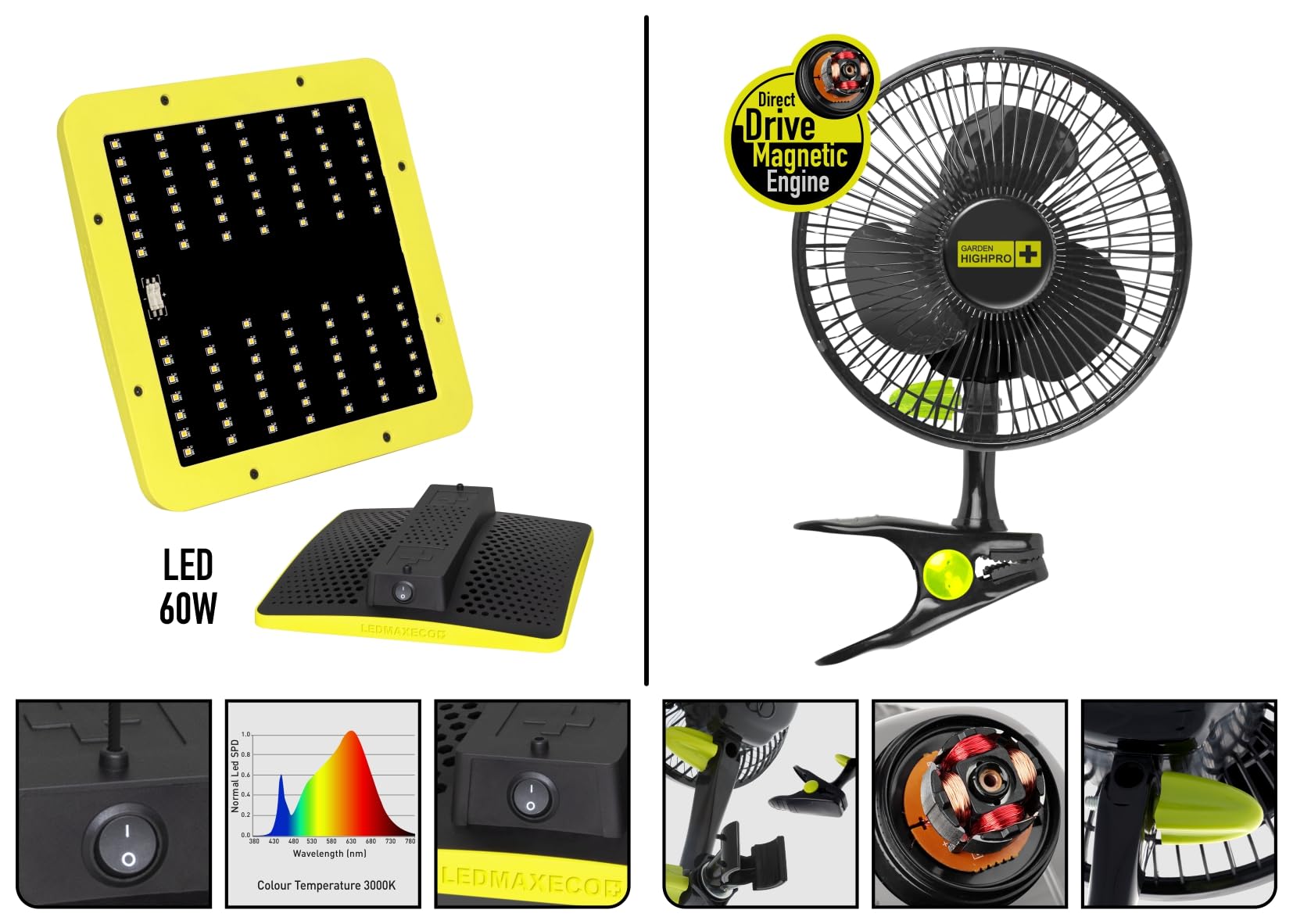 Garden HighPro GROWKIT 60 kit coltivazione indoor 60 x 60 cm LED 60W
