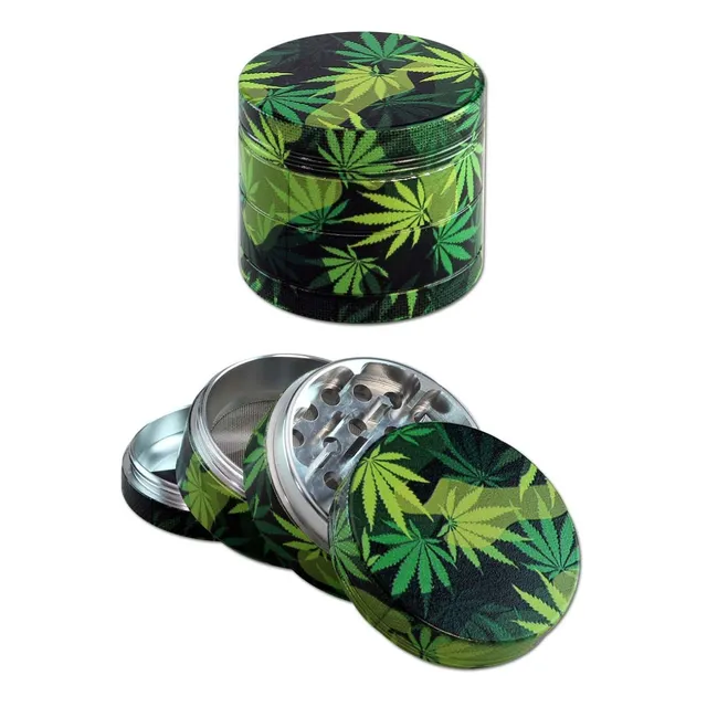 Black Leaf Parafernalia Camouflage Aluminium Grinder 4-part