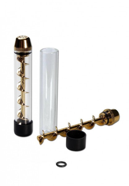 V12 Twisty Blunt pipe con vite dosatrice in ottone