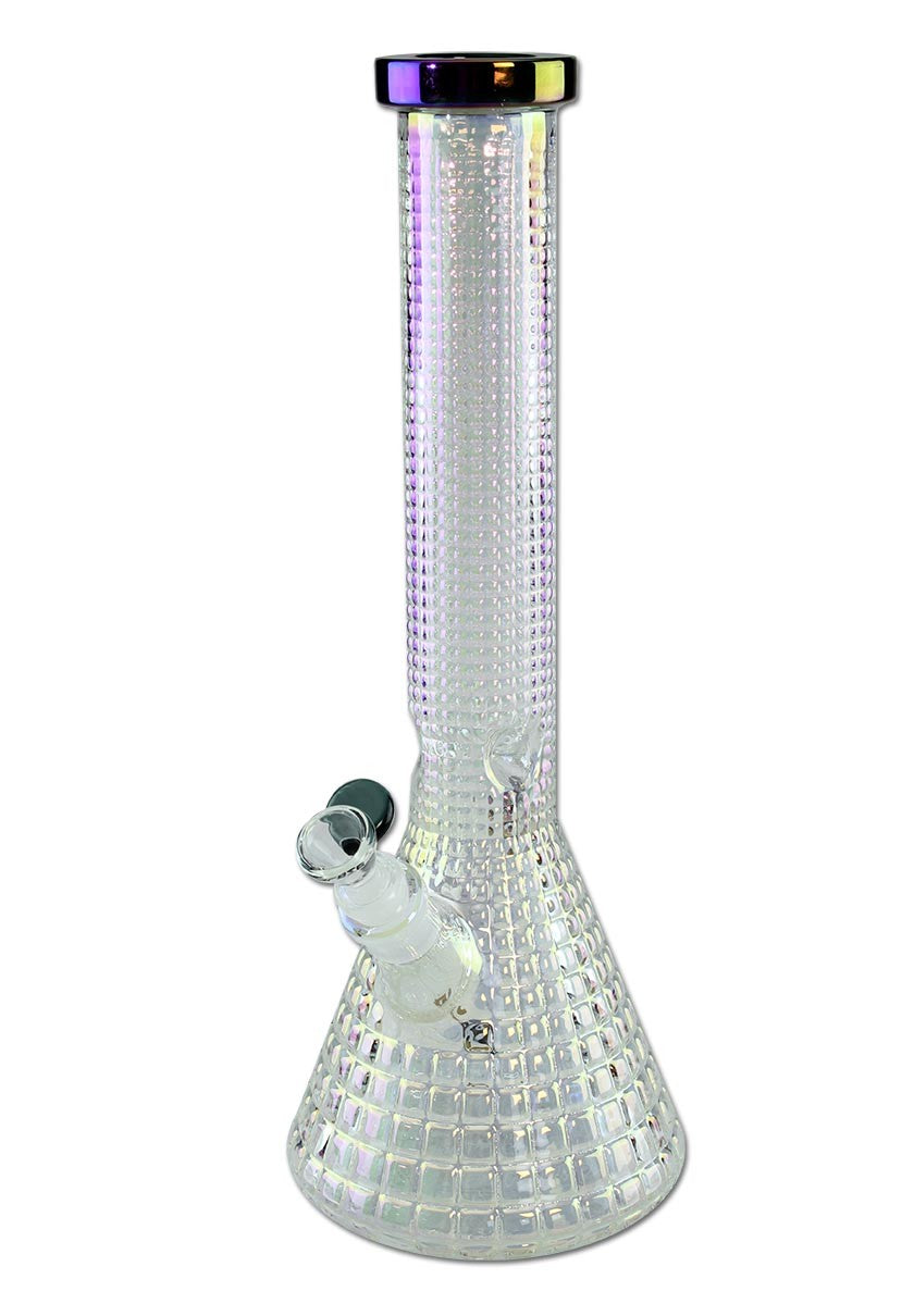 BLAZE GLASS Flask Bong Ice Rainbow Effect bong iridescente