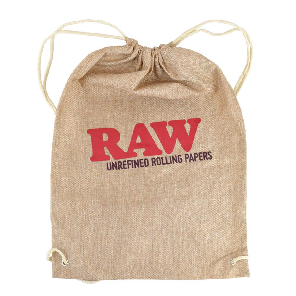 RAW Parafernalia Drawstring Bag sacca con coulisse nera o beige